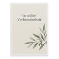 Edle Trauerkarte mit Olivenzweig