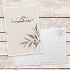 Edle Trauerkarte mit Olivenzweig|p:2022114|h:d9e87efbd7c52ead183386fb7d48d50c