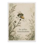 Würdevolle Beileidskarte mit Biene auf Wildblume|p:2022121|h:26d7320ead3494e118ba77ed27bacb62