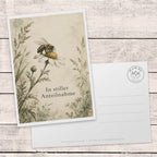 Würdevolle Beileidskarte mit Biene auf Wildblume|p:2022121|h:00b427277bc39803f404dd4587c9857c