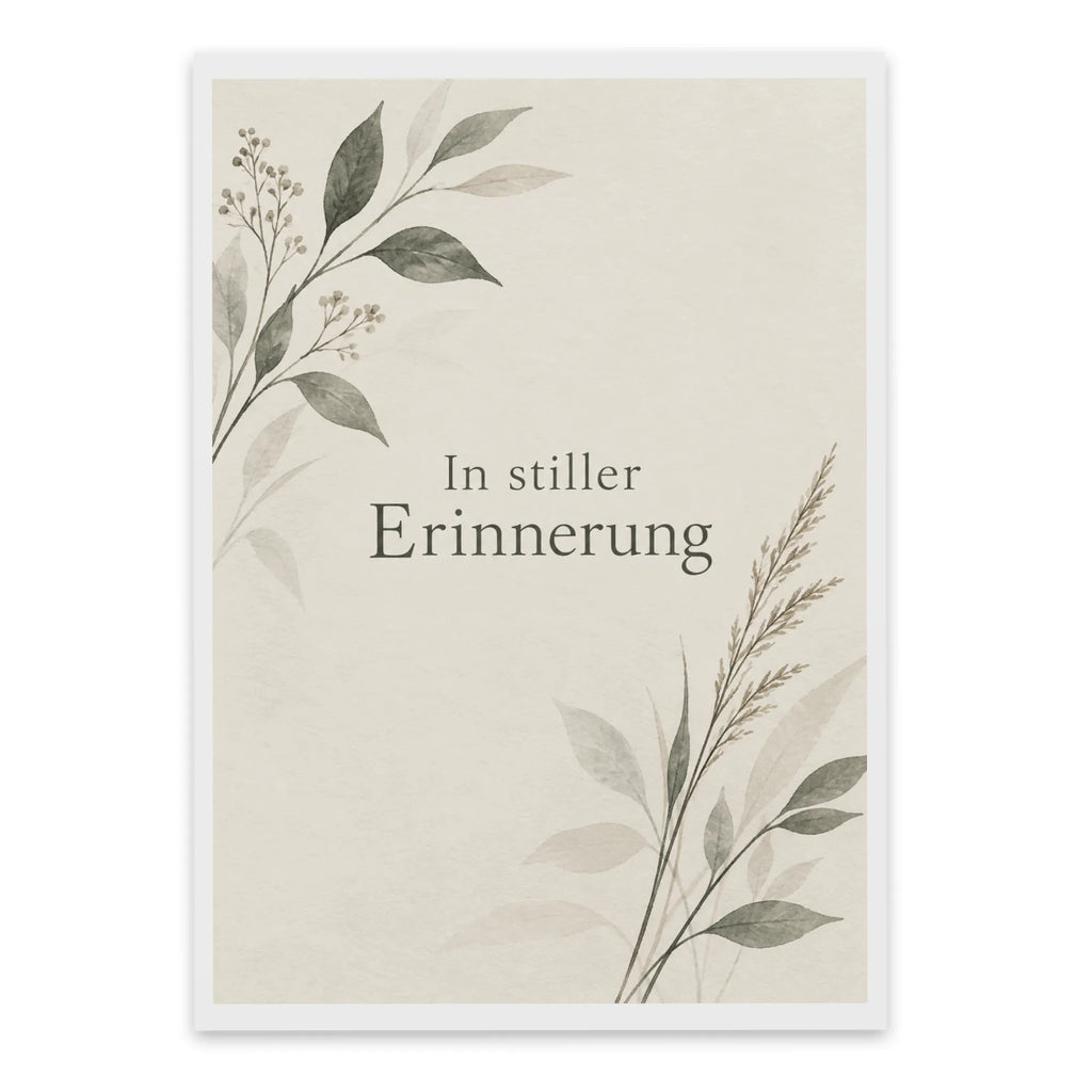 Elegante Trauerkarte mit botanischem Zweig|p:2022125|h:2fc48ac1a0d9edc1d9304a336c129d2b