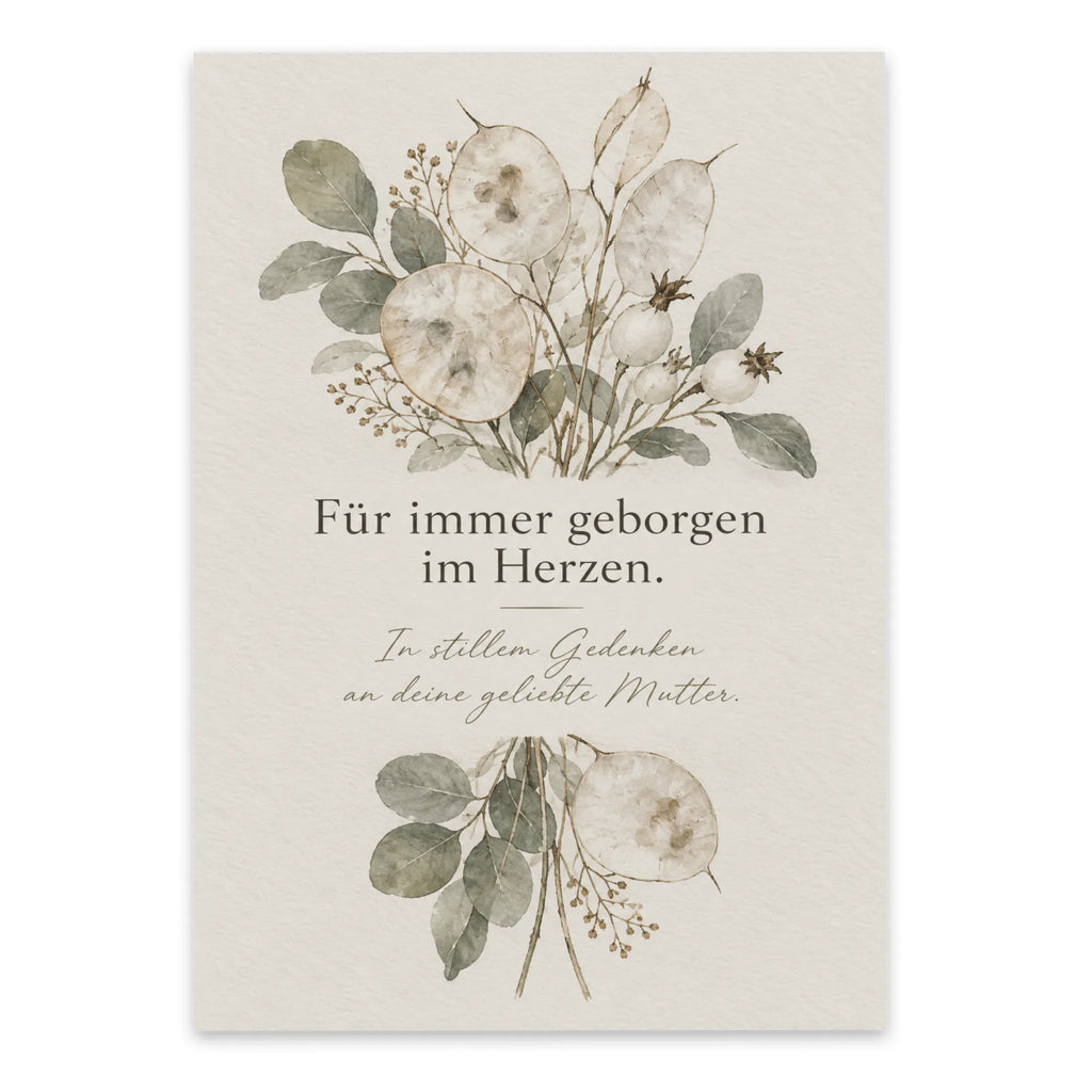 Einfühlsame Trauerkarte zum Tod der Mutter mit Eukalyptus|p:2022151|h:8129d51e52e1dbb4023e24fee7303a22
