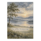 Stille Trauerkarte mit Landschaft für letzte Grüße|p:2022161|h:c65e8cd75ed0a7180259681a036676da