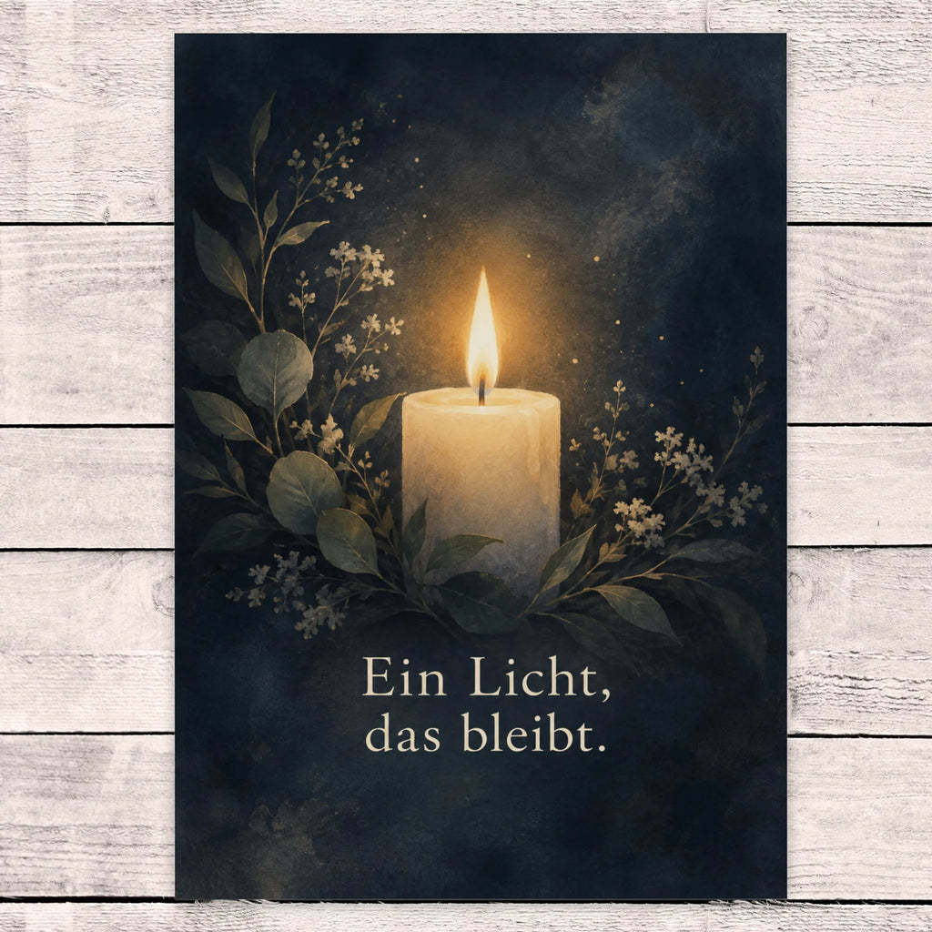Einfühlsame Trauerkarte mit Kerzenlicht|p:2022171|h:c61312a99964f922fd38e7de32c62ad9