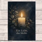 Einfühlsame Trauerkarte mit Kerzenlicht|p:2022171|h:c61312a99964f922fd38e7de32c62ad9