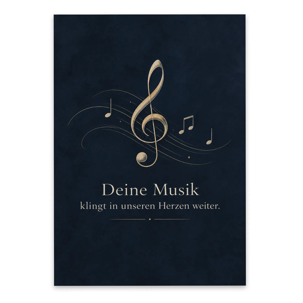Einfühlsame Trauerkarte mit Notenschlüssel für Musiker|p:2022173|h:f260fae00e0d339d9e0e4d7959364816