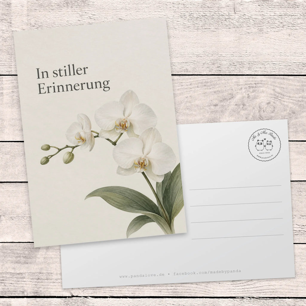 Würdevolle Trauerkarte mit weißer Orchidee|p:2022176|h:3799b2b40f1f00f7e6a7cbba0c2a390e