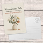 Lustige Trauerkarte mit tröstlichem Blumenstrauß|p:2022179|h:1f3a0c8afe1890fcfc8030531fadf003