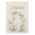 Einfühlsame Trauerkarte für zwei liebe Menschen mit Wildblumen