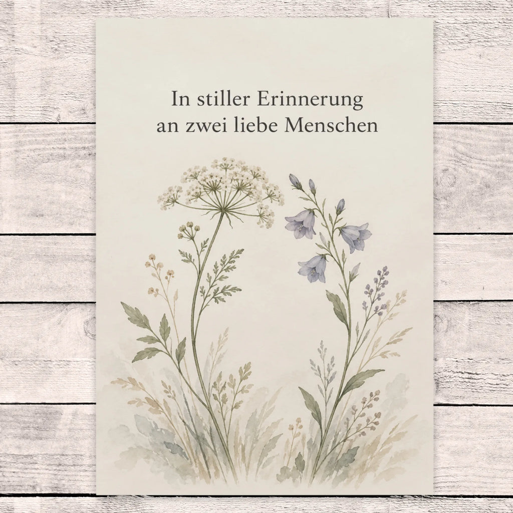 Einfühlsame Trauerkarte für zwei liebe Menschen mit Wildblumen|p:2022188|h:c037ae945b2fed5c8510cab7152a152d