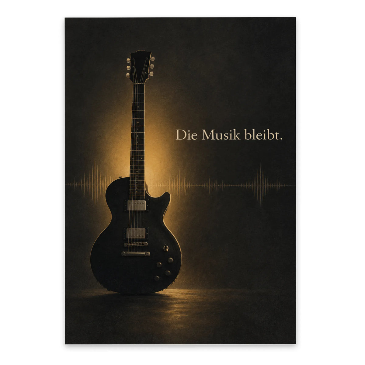 Einfühlsame Trauerkarte für Rocker mit E-Gitarre