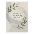 Tröstliche Trauerkarte mit Umarmung aus Olivenzweigen|p:2022199|h:41ef83cb0e86dbe9d3d67708da473df6