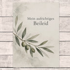 Einfühlsame Trauerkarte Mein Beileid mit Olivenzweig|p:2022206|h:bcf7fa0cd314649b0ccce597551be27e