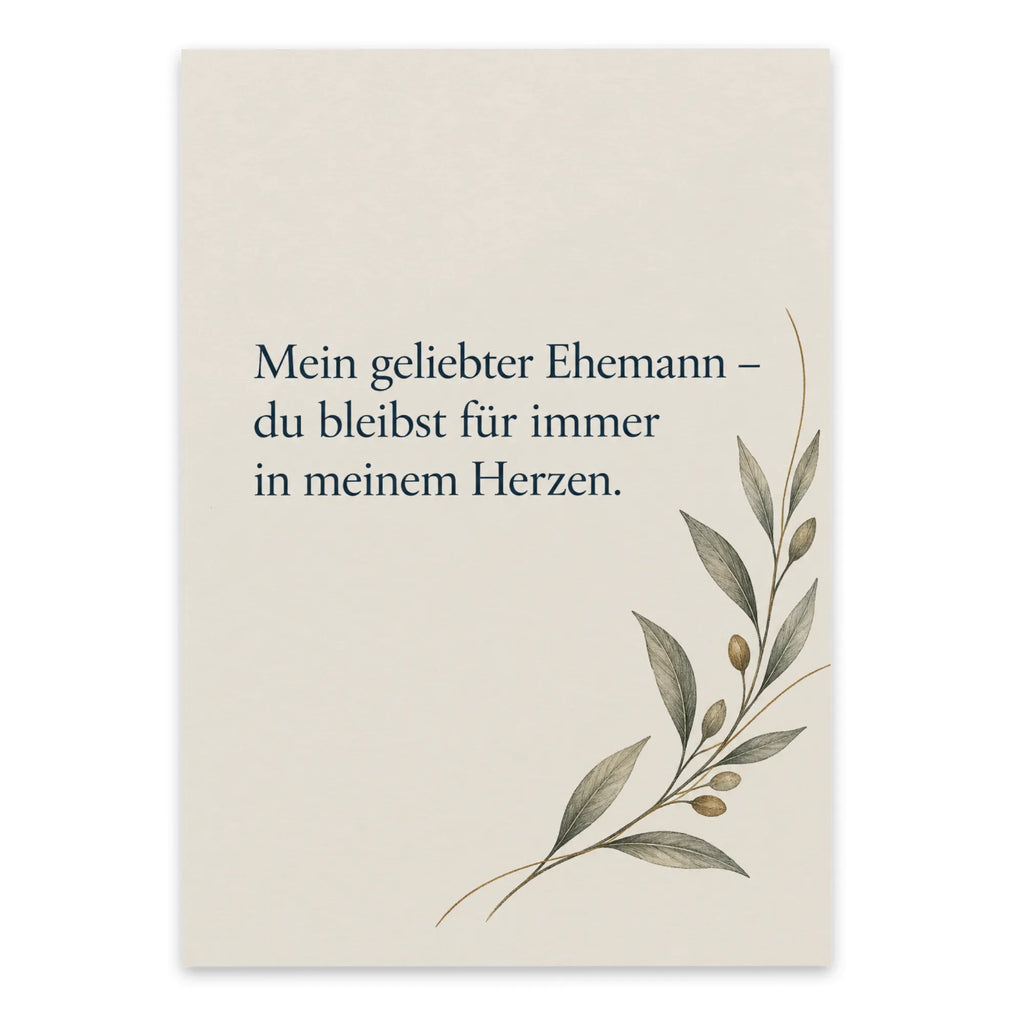 Einfühlsame Trauerkarte für den Ehemann mit Olivenzweig|p:2022226|h:393734ea0ffcaea4ef6676ab0537e709