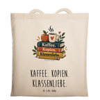 Lustige Tasche für Lehrer mit Büchern Kaffee und Apfel|p:2022468|h:18e440374fc6ad67f6ac8c8f2c0f84c3