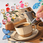 Gemütliches Malen nach Zahlen für Kaffeeliebhaber mit Kaffeetasse|p:2022488|h:5d7d9551f1d6b04f78a78c9a5641965d