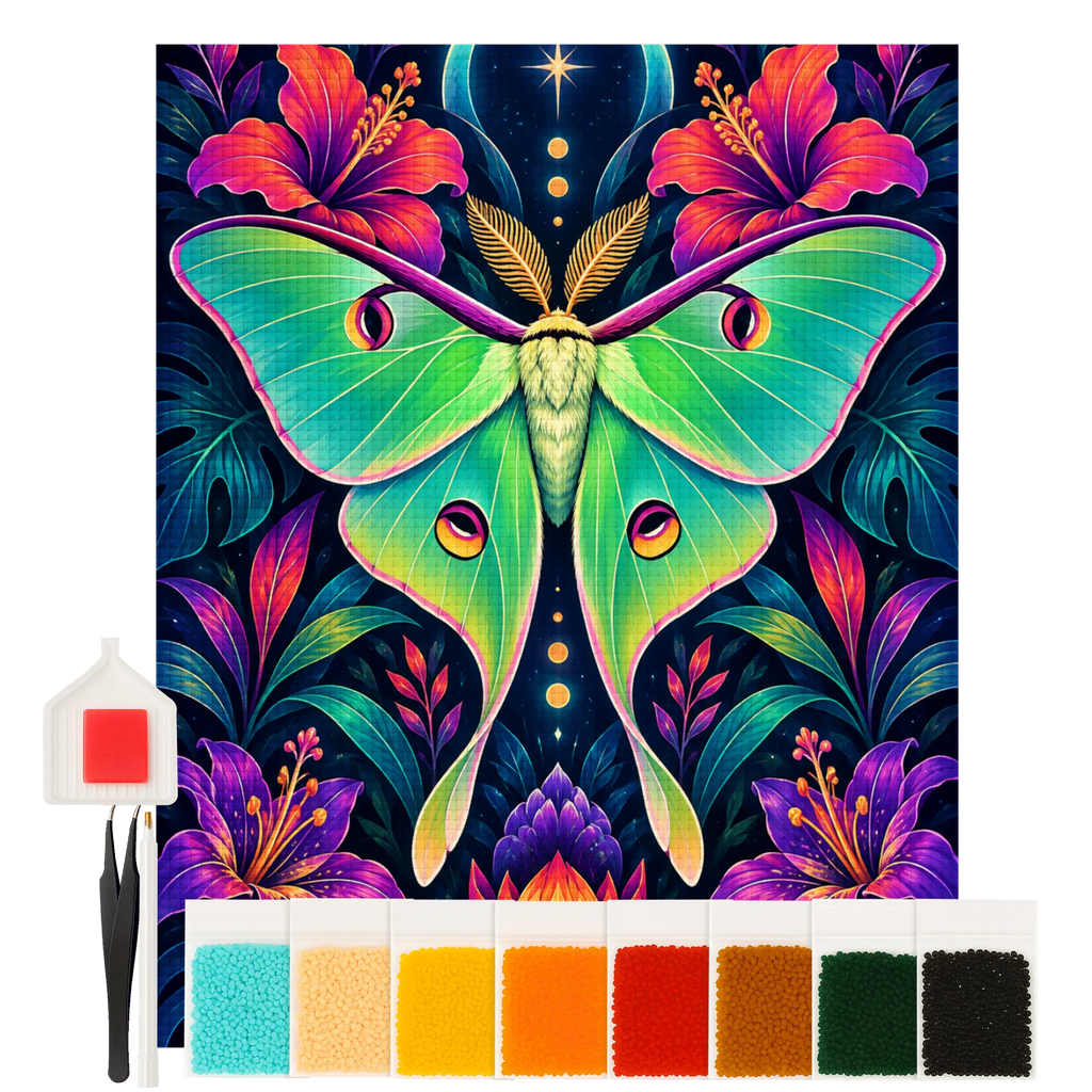 Entspannendes Diamond Painting Neon für Erwachsene mit Nachtfalter|p:2022496|h:08cd0005e0985b0e8d6d0f67d88f637b