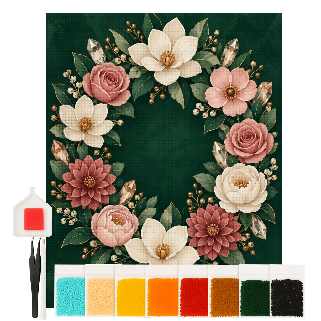 Elegantes Diamond Painting für 10-Jährige mit Blütenkranz|p:2022499|h:1566695bc1359f2f264500ec7c147c25