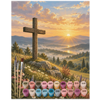 Besinnliches Malen nach Zahlen für Christen mit Holzkreuz|p:2022521|h:e50b6892622ca11f400c9c529f86e116