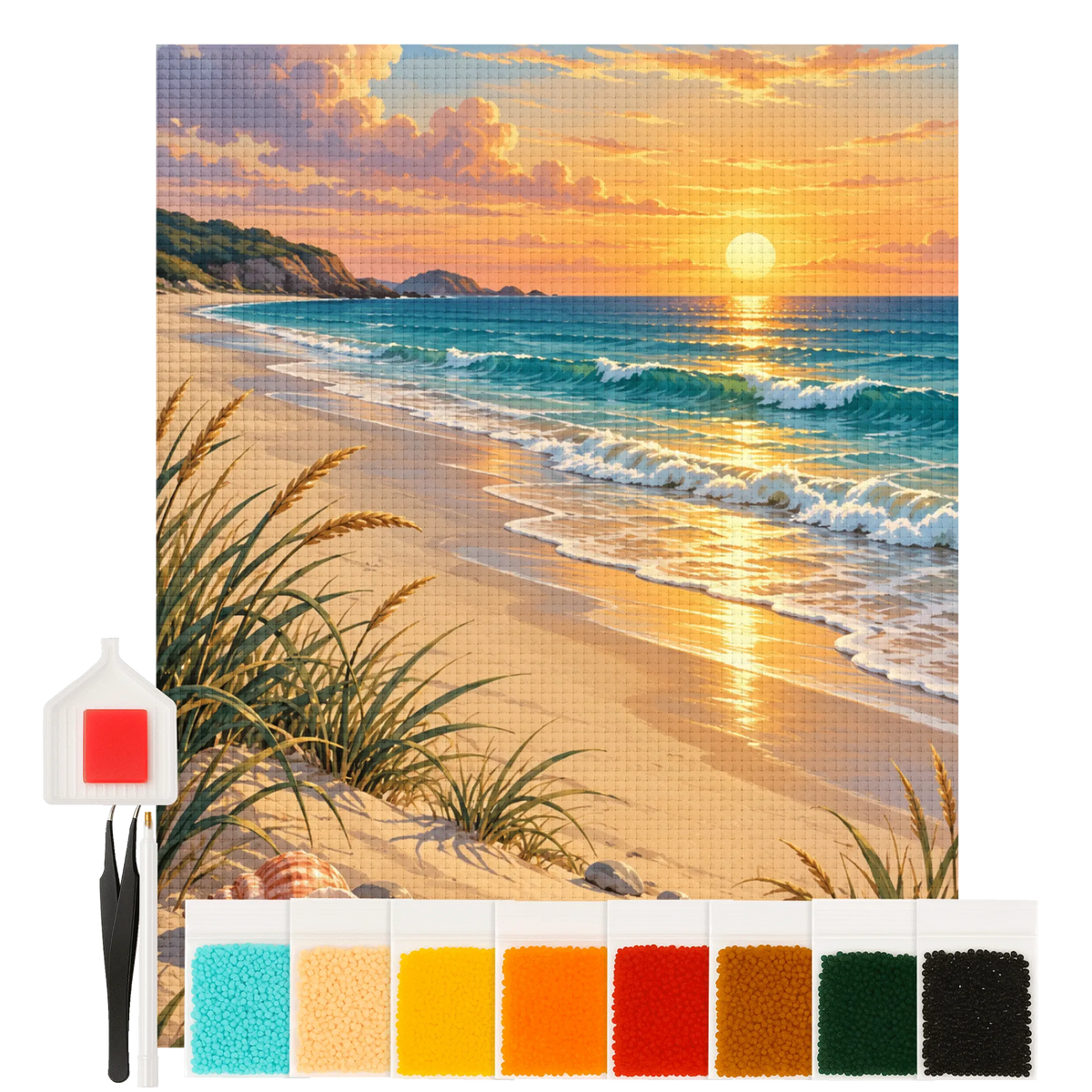 Entspannendes Diamond Painting Strandbild für Strandliebhaber