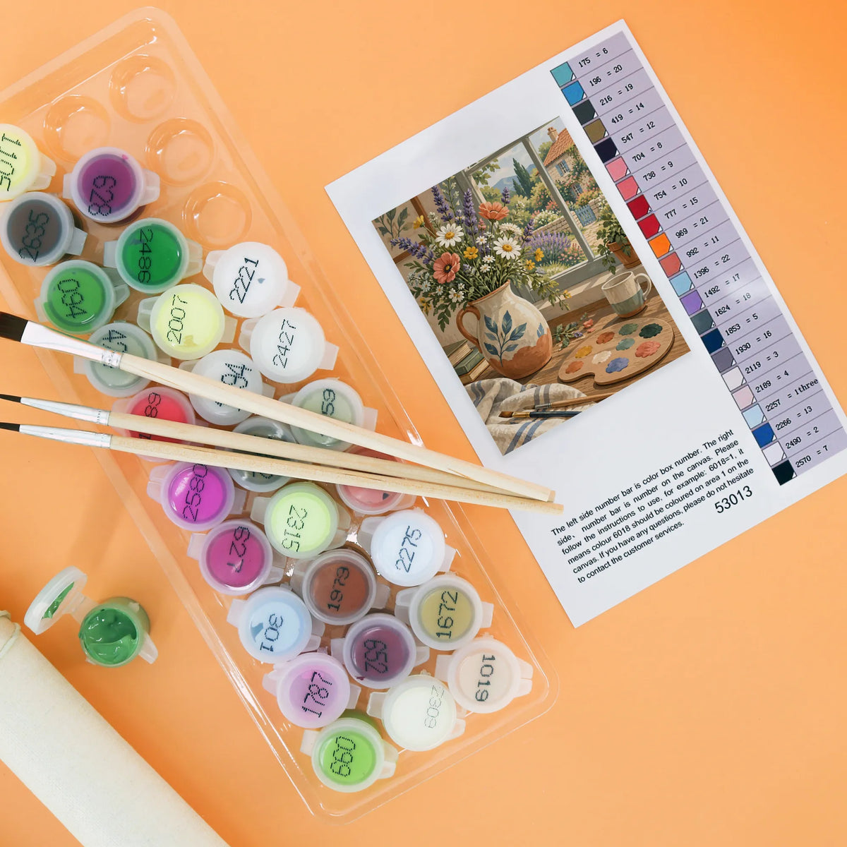 Romantisches DIY Malen nach Zahlen für Liebende mit Wildblumenvase