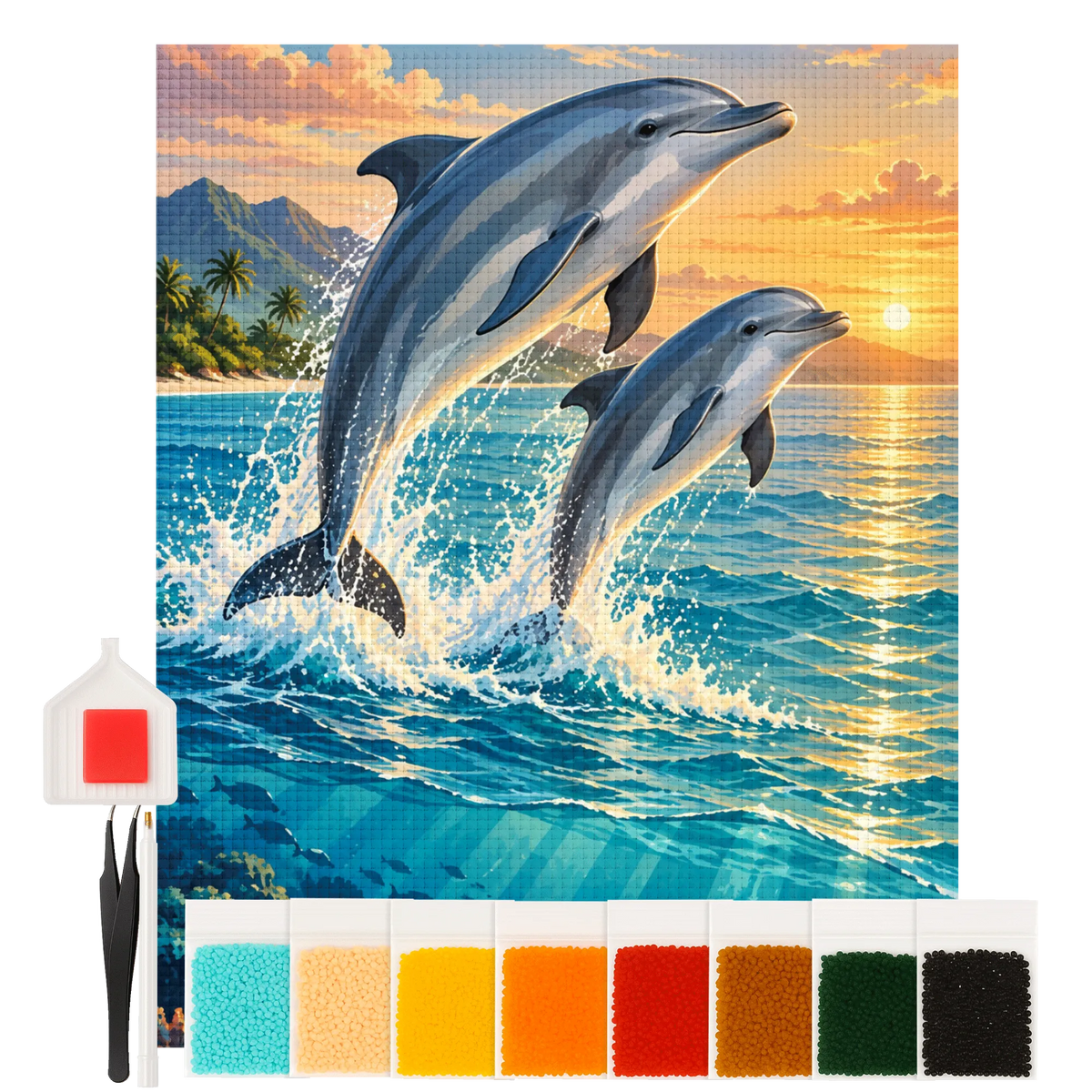 Entspannendes Diamond Painting Delfin für Delfinfans