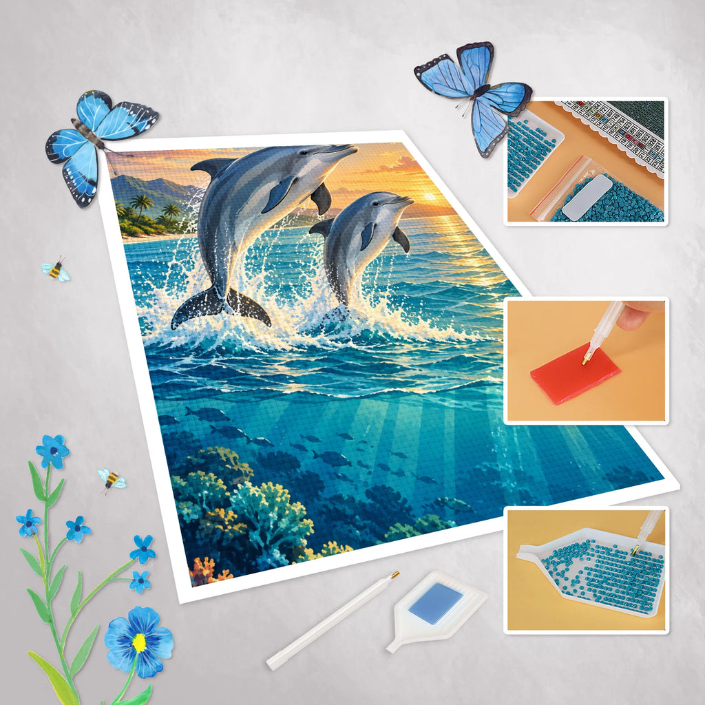 Entspannendes Diamond Painting Delfin für Delfinfans|p:2022570|h:e4bcc88c08e6e9c35fb5a774038a0b25