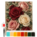 Elegantes Diamond Painting Rosen für Rosenliebhaber mit Burgunderrosen