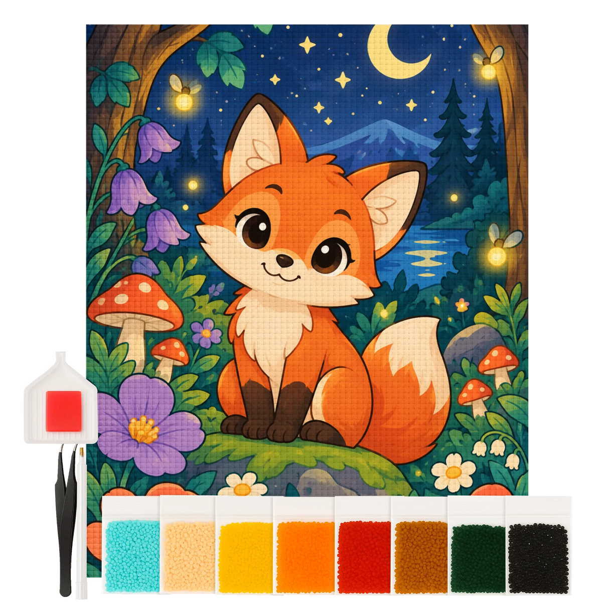 Süßes Diamond Painting für 8-jährige Kinder mit Fuchs