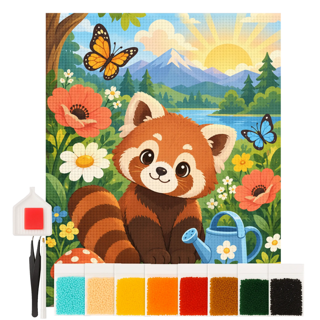 Süßes Diamond Painting für 6-Jährige mit rotem Panda|p:2022591|h:d6e61327523db02255fb61398000c777
