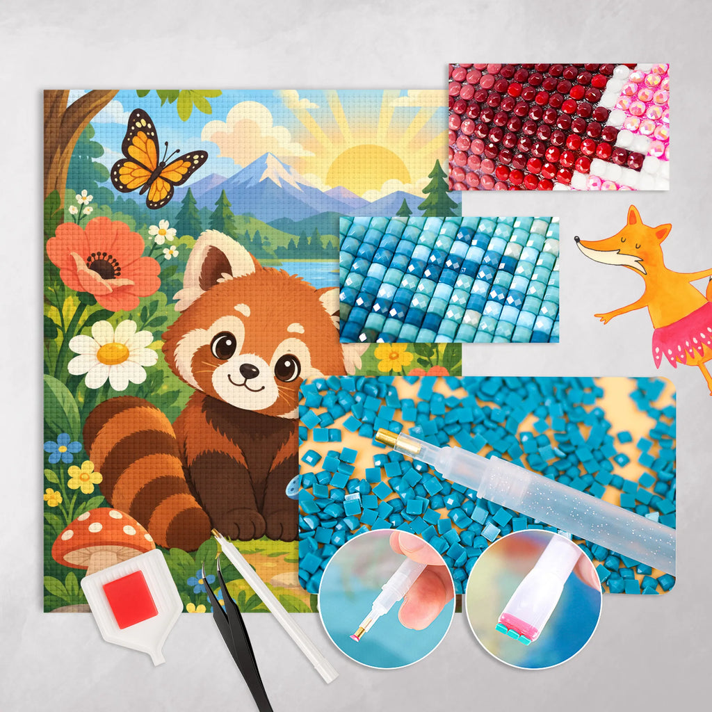 Süßes Diamond Painting für 6-Jährige mit rotem Panda|p:2022591|h:2289a34f55f1190383af683a2c5d7d8a