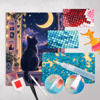 Cooles Diamond Painting für Jugendliche mit Mondkatze|p:2022595|h:db21d050335f42ecb05fd0fd334fa75a
