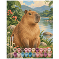 Süßes Malen nach Zahlen mit Capybara für Tierfans