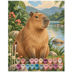 Süßes Malen nach Zahlen mit Capybara für Tierfans|p:2022613|h:432d063380bb62240d7da152349caad0