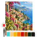 Entspannendes Diamond Painting Italien mit mediterranem Küstendorf