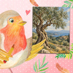 Entspannendes Malen nach Zahlen mit Olivenbaum in mediterraner Landschaft|p:2022677|h:7fe4d587b2b225fa75e40b17d07c4d5b