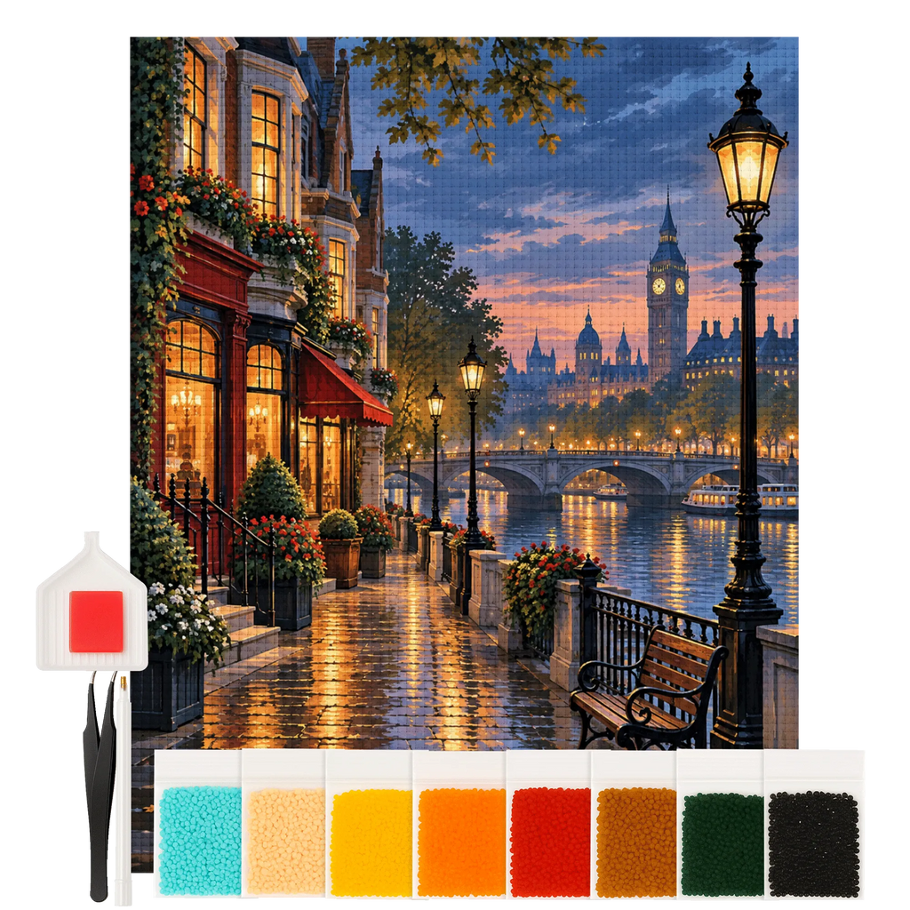 Entspannendes Diamond Painting London für Fans mit Steinbrücke|p:2022685|h:1373aa9c712b5abdf3372900ab4ced89