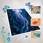 Elegante Diamond Painting Qualle für Fans der Unterwasserwelt|p:2022698|h:33e6a962241464fedb34a081eb82161e