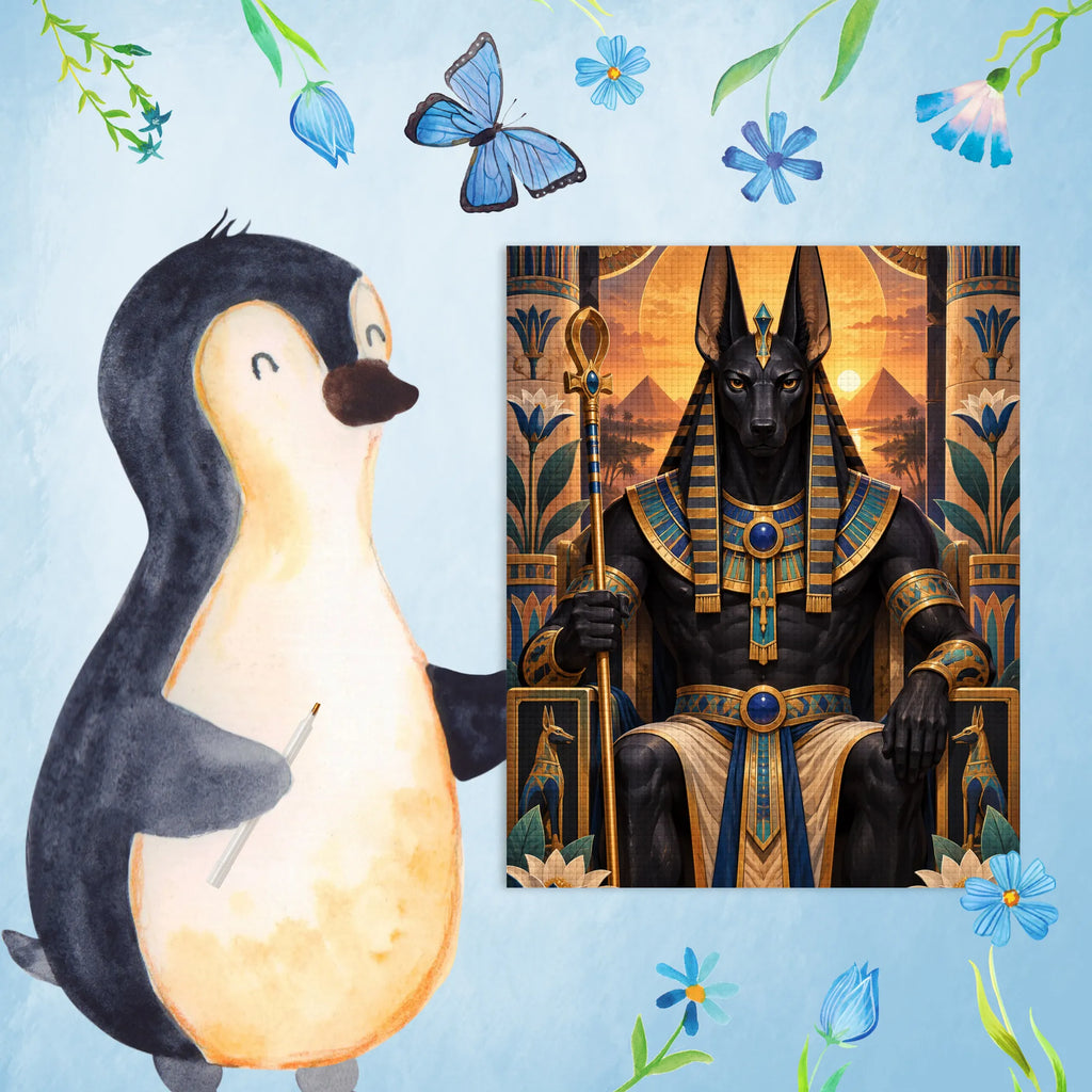 Mystisches Diamond Painting Ägyptische Götter für Fans mit Schakal|p:2022772|h:a05e6cc3480f1a3da9f04507a0e5f782