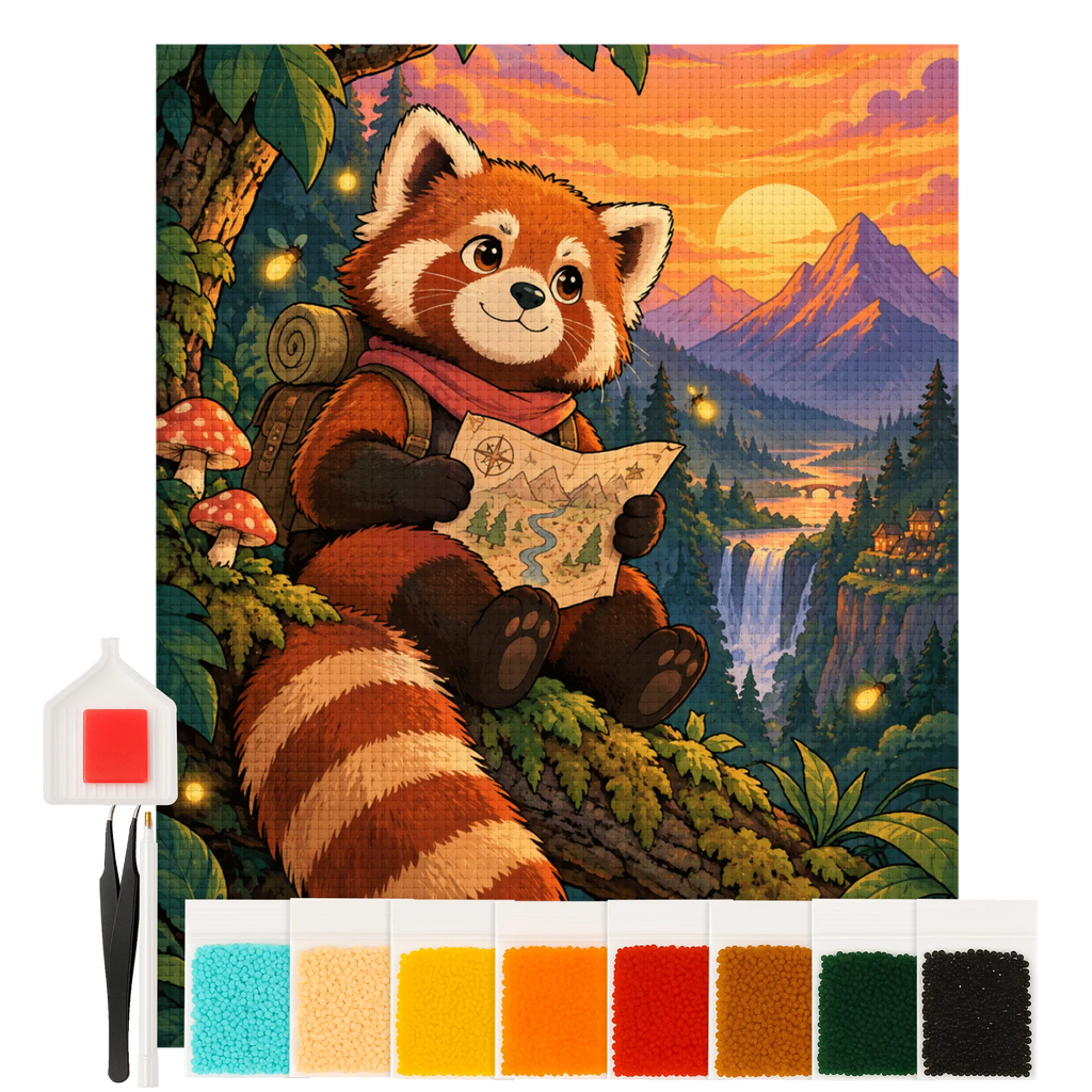 Lustiges Diamond Painting Comic für Fans mit Rotem Panda|p:2022786|h:dd68e3907f880a5c2cbed22787584655