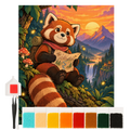 Lustiges Diamond Painting Comic für Fans mit Rotem Panda