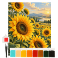 Sonniges Diamond Painting Bild Sonnenblumenfeld für Naturfreunde