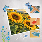 Sonniges Diamond Painting Bild Sonnenblumenfeld für Naturfreunde|p:2022796|h:0b268ff88d68b94c4a04ec04acc59832
