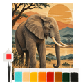 Entspannendes Diamond Painting mit Elefant in Savanne für Tierfreunde