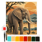 Entspannendes Diamond Painting mit Elefant in Savanne für Tierfreunde|p:2022798|h:32ceeb01dcdff8ac1ee2710fd1f4a7a5