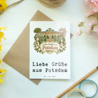 Elegante Grußkarte aus Potsdam mit Schloss|p:2022945|h:b1cc071877bbba22af2f4bf9600ab87c