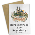 Elegante Grußkarte aus Magdeburg mit Dom