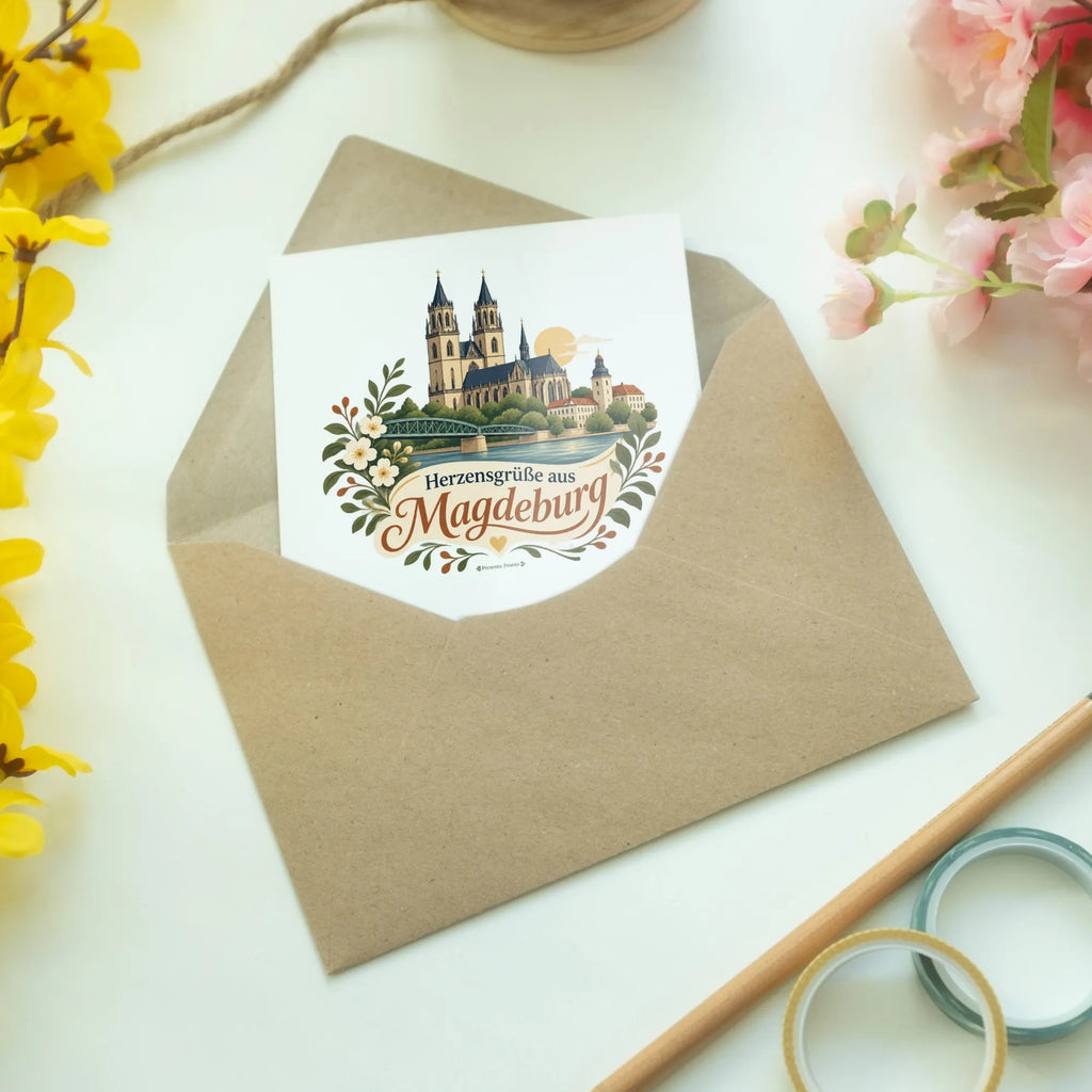 Elegante Grußkarte aus Magdeburg mit Dom|p:2022947|h:a79327dfe6dfcff9164be238c6747864