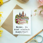 Herzliche Mainz Grußkarte für Mainzfans mit Mainzer Dom|p:2022955|h:aac1d298d2e95732ab12b9879ca3f3fa