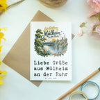 Herzliche Grußkarte für Fans aus Mülheim an der Ruhr mit Ruhrbrücke|p:2022958|h:d65043c035617237c9d3731813354248